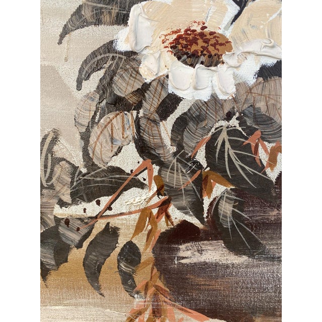 Mid-Century Modern Vintage Lee Reynolds Large MCM Painting Bird Floral Vanguard Studios 49" For Sale - Image 3 of 8