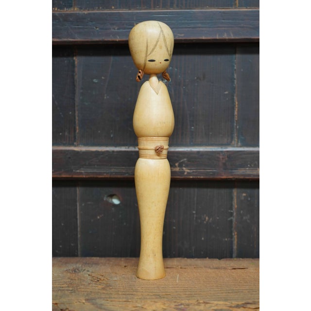 Wood Sosaku Kokeshi by Takeda Masashi, 1970s For Sale - Image 7 of 9