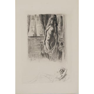 Alméry Lobel-Riche, Nu au foulard, Etching For Sale