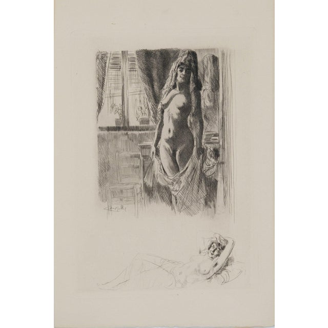 Alméry Lobel-Riche, Nu au foulard, Etching For Sale