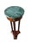 Green Vintage Bombay Company Regency-Style Mahogany Pedestal Stand With Green Marble Top For Sale - Image 8 of 10
