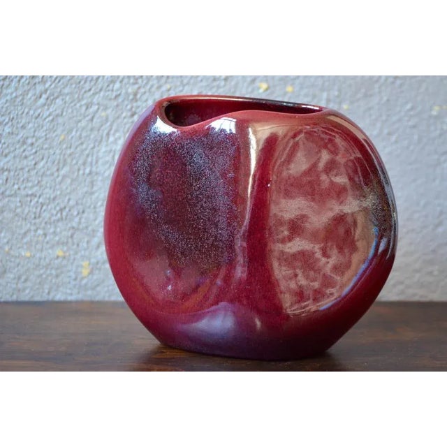Red Lentil Vase by Max Idlas For Sale - Image 11 of 11