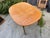 Vintage Mid Century Teak Butterfly Leaf Dining Table – Drop Leaf Oval Table Needs Restoration For Sale - Image 10 of 12