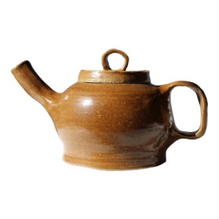 Mid-Century Handmade Stoneware Tea Pot/Tobacco For Sale