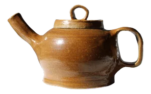 Mid-Century Handmade Stoneware Tea Pot/Tobacco