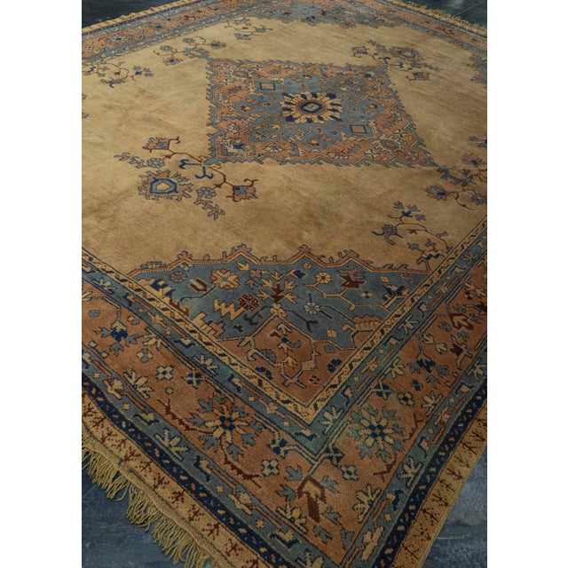 Brown Turkish Oushak Antique Rug 10' x 12'7" #20512 For Sale - Image 8 of 8