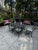 Vintage Cast Aluminum 7-Piece Outdoor Dining Set, Table & 6 Chairs For Sale - Image 10 of 10