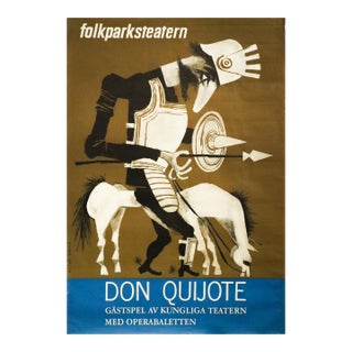 1960 Swedish Ballet Poster, "Don Quijote" by Marius Petipa at Folkparksteatern (Don Quixote) For Sale