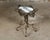 19th Century French Iron and Brass Guéridon Table with Quatrefoil Inspired Marble Top For Sale - Image 9 of 12