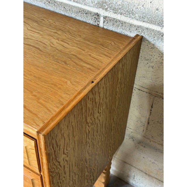 Brown In Style of Henning Kjærnulf Oak Dresser With 6 Drawers Danish Mid-Century Modern 1960s For Sale - Image 8 of 11