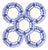 Antique Flow Blue 'Eclipse' Pattern Plates, Set of 5 For Sale