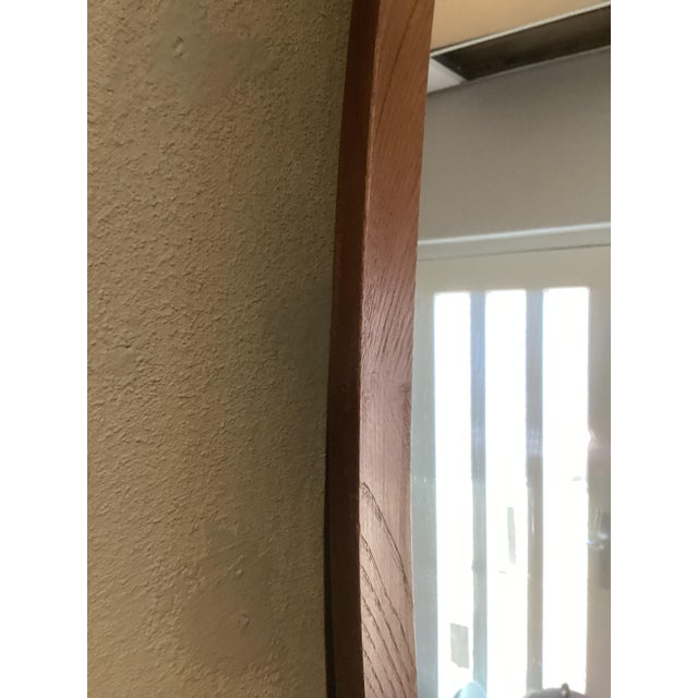 Mid-Century Modern Scandinavian Mirror in Oak, 1960 For Sale - Image 3 of 8