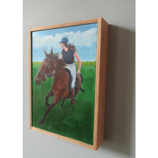 Beautiful day for a ride. It has an impressionist feel. This painting is 5 x 7 inches, acrylic on Ampersand gessobord...