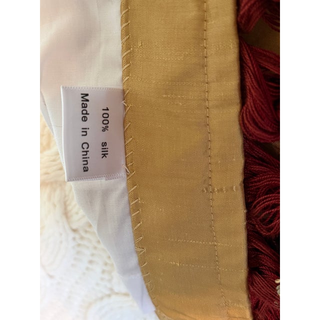 Gold 5 Drapery Panels Horchow/Neiman Marcus Silk Dupioni Gold With Custom Tassel Trim For Sale - Image 8 of 11