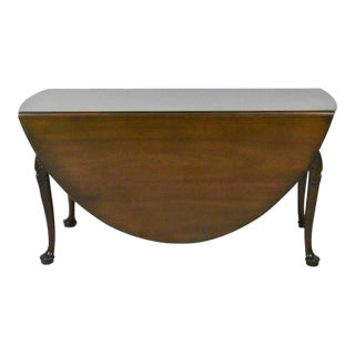 Mid 20th Century Kittinger Williamsburg Dining Table CW117 Gate Leg Table Queen Anne George III For Sale
