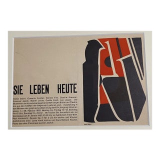 Oscar Dalvit, invitation To Exhibition, 1953, Woodcut For Sale