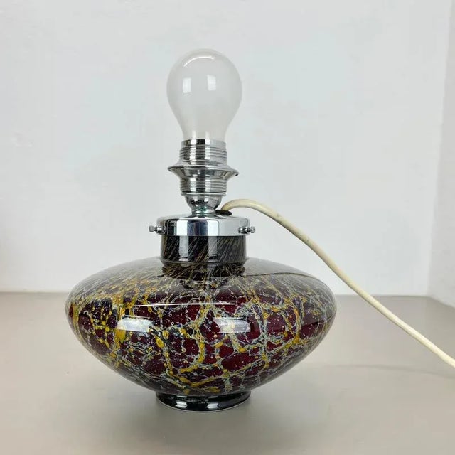 Glass table light base by karl wiedmann. Producer wmf, germany, 1950s. This table lamp was designed by karl wiedmann in...