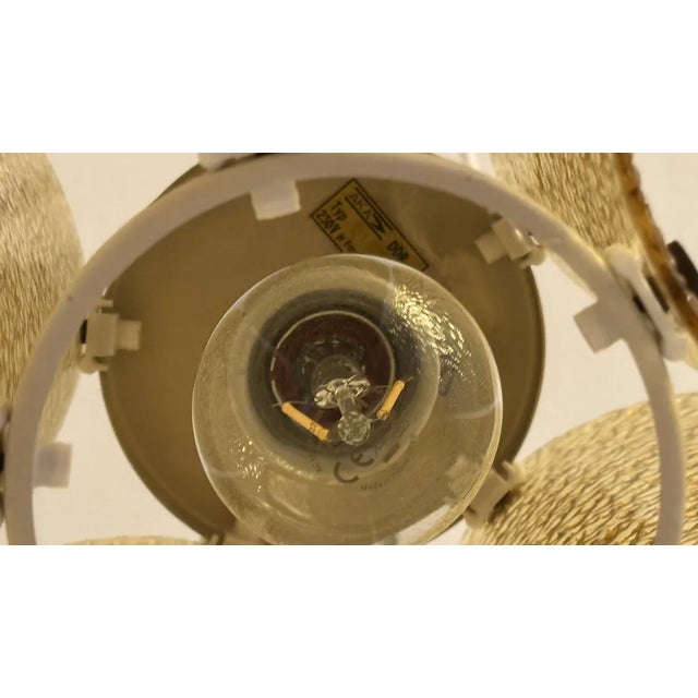 Gold Amber Colored Glass Ceiling Lamp, 1960s For Sale - Image 8 of 13