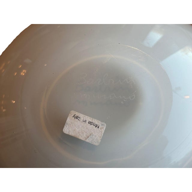 Circa 1960s Alfredo Barbini White Murano Glass Dish For Sale - Image 6 of 6