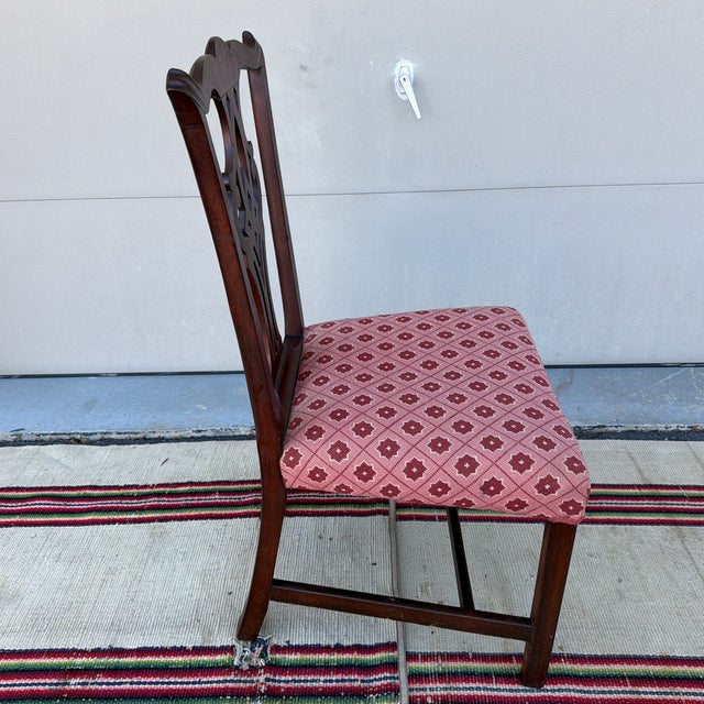 Thomas Chippendale Antique Mahogany Chippendale Side Chair, Massachusetts, Circa 1780s For Sale - Image 4 of 12