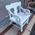 Farmhouse Antique White Painted Plank Seat Arm Chair, Pennsylvania, Circa 1860-1880 For Sale - Image 3 of 16