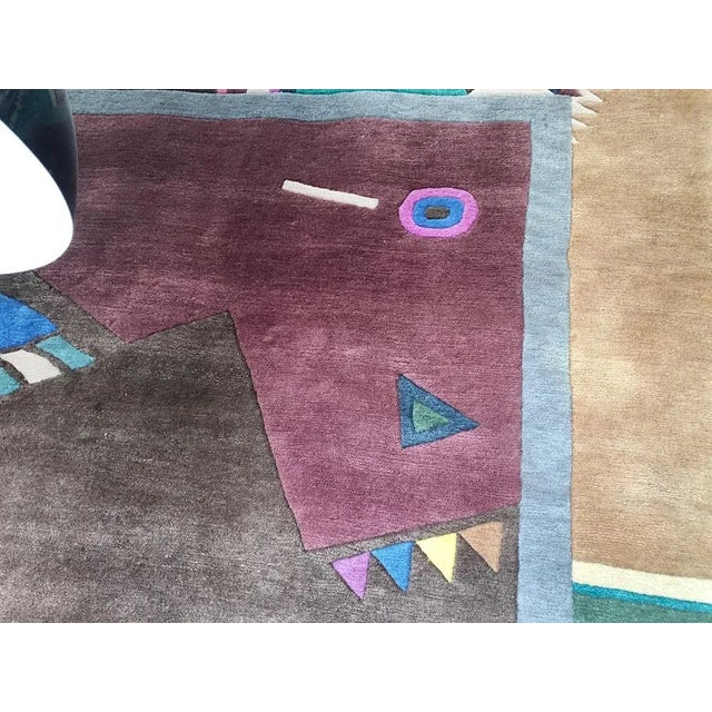 1980s Vintage Geometric Rug - 9' X 12' 50% Off Now $1,999.00 For Sale In Los Angeles - Image 6 of 7