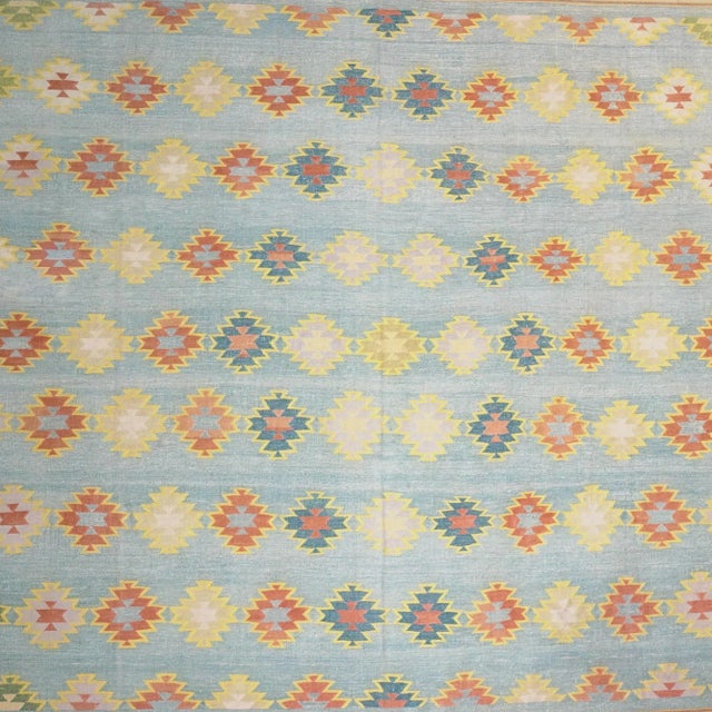 Vintage Dhurrie Rug, With Polychromatic Patterns, From Rug & Kilim For Sale In New York - Image 6 of 6