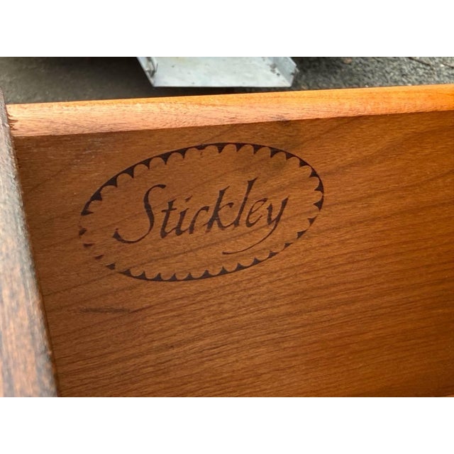 Late 20th Century Stickley Georgian Chippendale Style Solid Mahogany -Drawer Highboy Dresser For Sale - Image 12 of 17