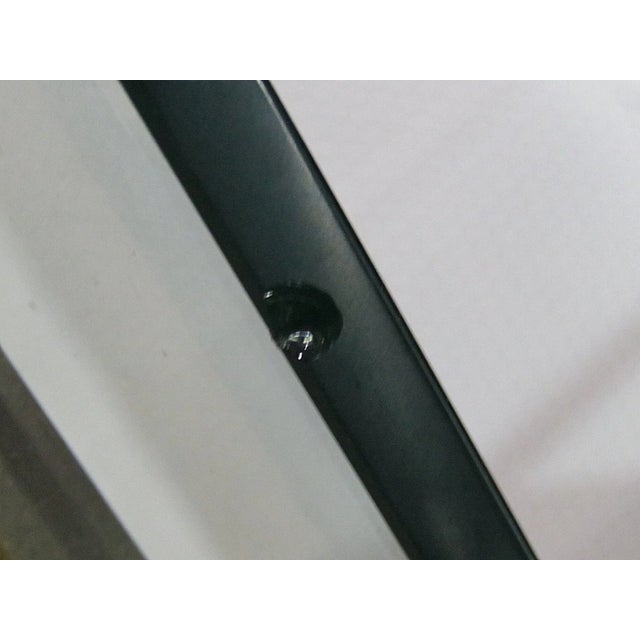 Rare Square Steel Brass French Directoire John Vesey Style Coffee Cocktail Table For Sale In Philadelphia - Image 6 of 11