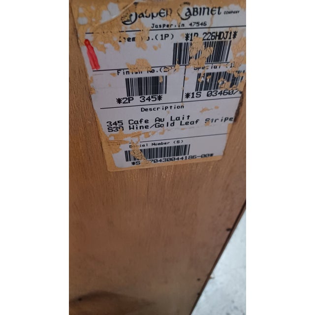 Late 20th Century Jasper Furniture Company Handpainted Standing Jewelry Cabinet With Crackle Finish For Sale - Image 6 of 8