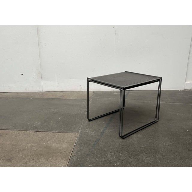 Postmodern Perforated Metal Nesting Side Tables from Ikea, 1980s, Set of 2 For Sale - Image 13 of 18