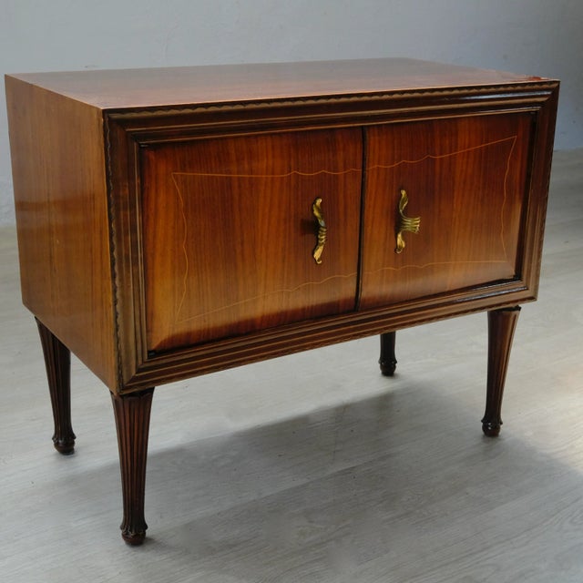 Mid-Century Bedside Tables in Italian Briar Design, 1950s, Set of 2 For Sale - Image 12 of 18