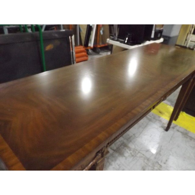 French Stunning Monumental Maitland Smith Hand Carved Entry / Foyer / Console Table For Sale - Image 3 of 11