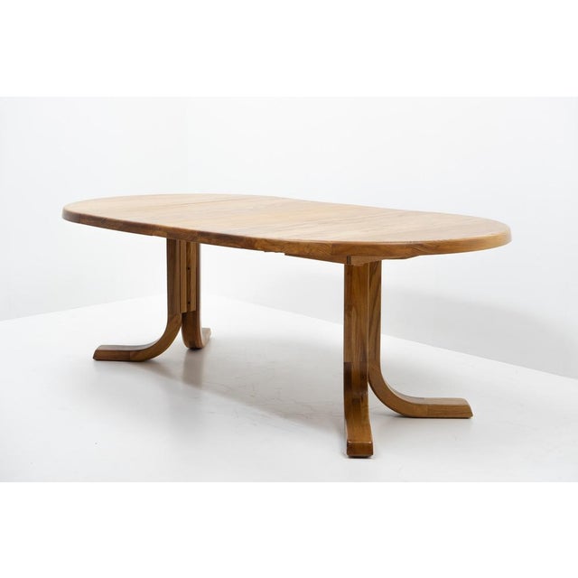 Brown Vintage T40 Dining Table by Pierre Chapo, 1970s For Sale - Image 8 of 16