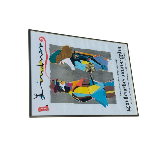 Metal Galerie Maeght Poster for Lindner Exhibit, Paris 1977-1978 For Sale - Image 7 of 7