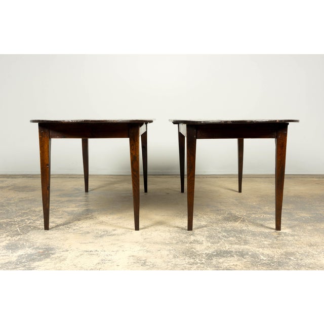 Late 18th Century French Provincial Oak Communal Dining Table For Sale - Image 17 of 18