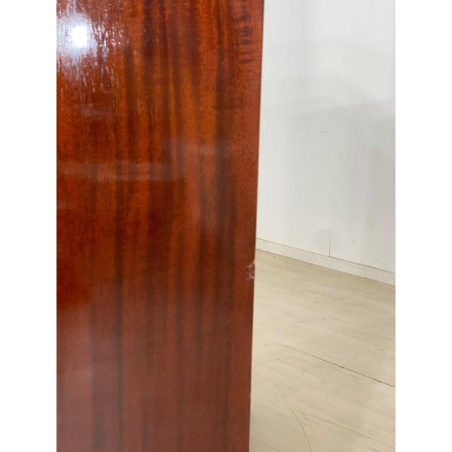 Brown Vintage Linen Highboard Cabinet For Sale - Image 8 of 13