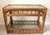 Vintage Mid Century Rattan Bamboo Wicker Glass Top Sofa or Console Table For Sale - Image 9 of 12