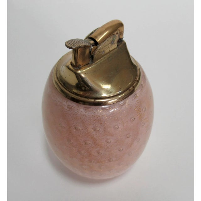 喫煙具・ライター BARBINI murano C.1950's Italian Alfredo Barbini Murano & Brass Lighter in a