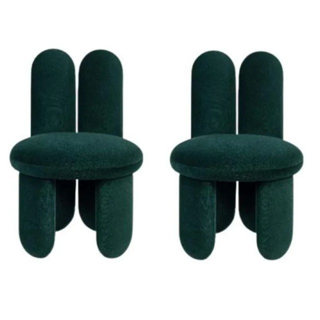 Set of 2 glazy chairs, gentle by royal stranger dimensions: w 58 d 58 h 85 cm sh 50 sd 46 cm materials: upholstery also...