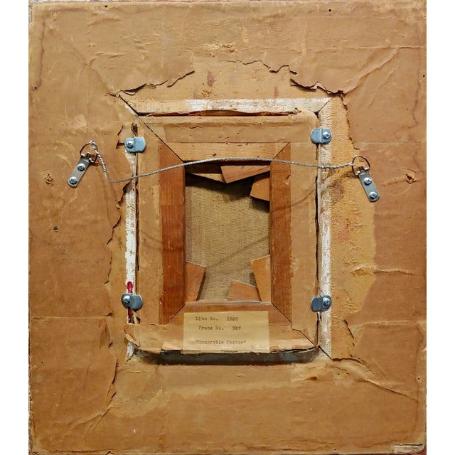 Brown A. Sommer -Portrait of a Monk Smoking Hookah-Oil Painting For Sale - Image 8 of 9