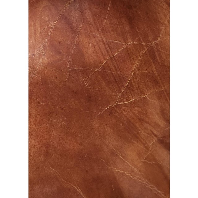 Vintage Leather Arm Chairs - A Pair For Sale - Image 9 of 10