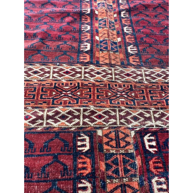 Antique Turkmen Hachlou Square Rug, 1890s For Sale - Image 14 of 18