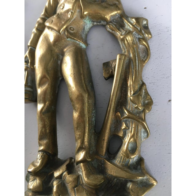 Metal Brass Figures, 1950s, Set of 2 For Sale - Image 7 of 12