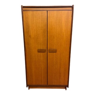 White & Newton Mid-Century 2 Door Teak Wardrobe For Sale