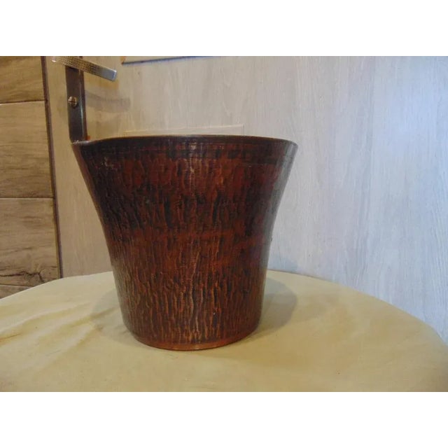 Copper container, pot, vintage, dimensions: height 19.5 cm, width 24.7 cm, depth 23.7 cm.