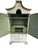 Early 21st Century Hand Painted Chinoiserie Pagoda Artisan Cabinet Made in Italy For Sale - Image 5 of 12