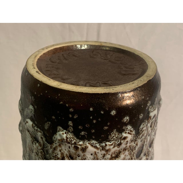 Chocolate 1960s Scheurich Lava Vase For Sale - Image 8 of 10