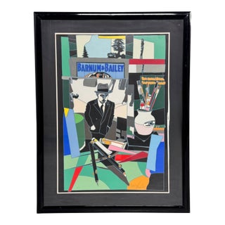 Ugo Nespolo B. 1941: The Spectacle of Barnum and Bailey, a Serigraph For Sale