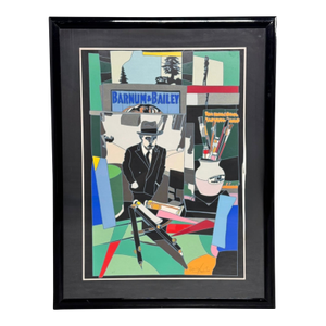 Ugo Nespolo B. 1941: The Spectacle of Barnum and Bailey, a Serigraph